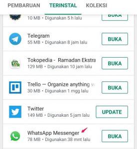memperbarui aplikasi play store