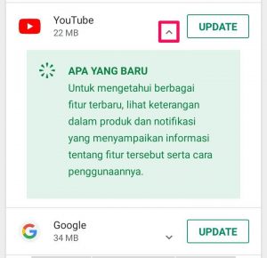 pembaruan semua app android