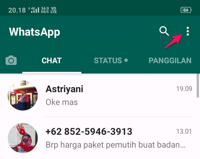 cara melihat barcode whatsapp di hp sendiri