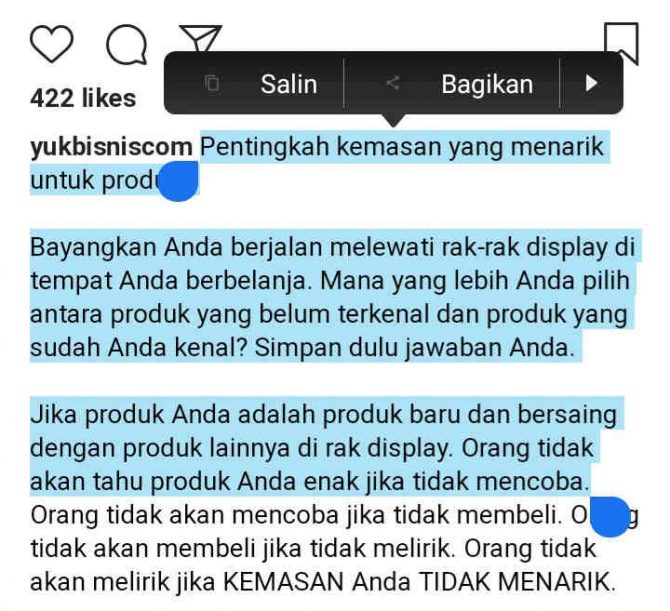 cara repost caption instagram