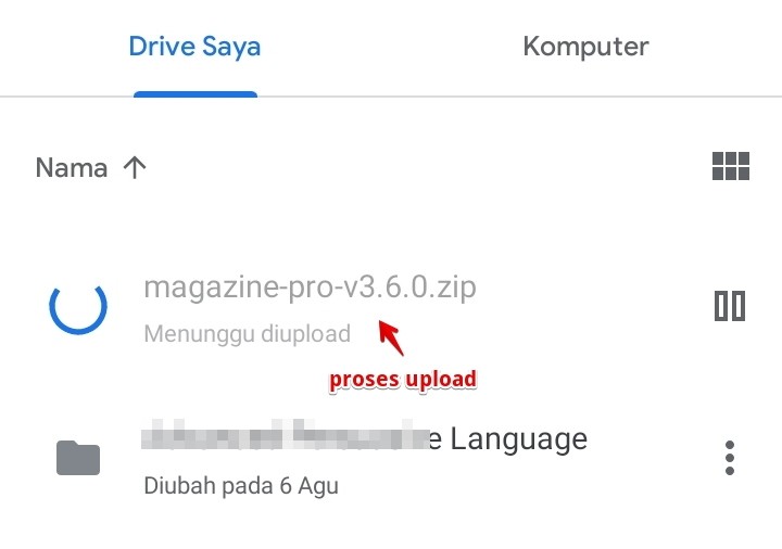 cara menyimpan dokumen di Google Drive