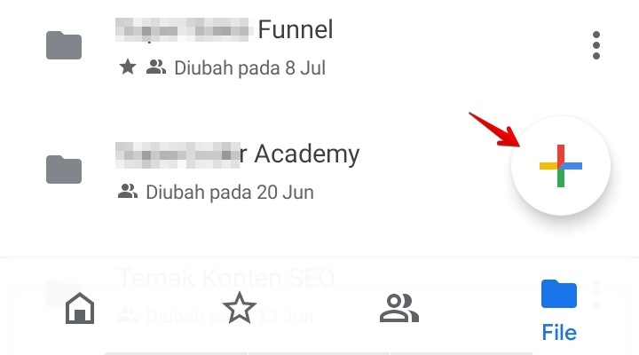 cara menyimpan file ke Google Drive lewat HP