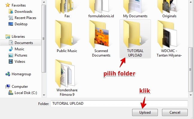 cara upload file atau folder ke google drive